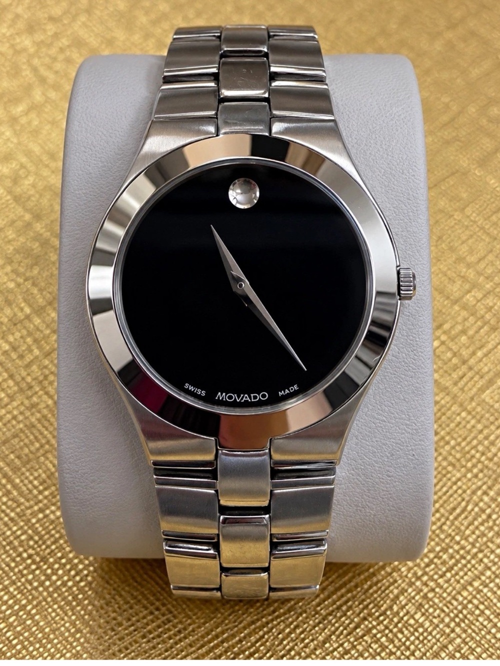 Movado Museum Juro 84 G2 1899 Stainless Steel Black Dial Swiss Quartz